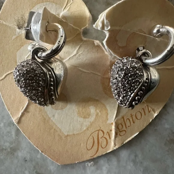 like new Brighton Silver Heart Earrings - Picture 3 of 3